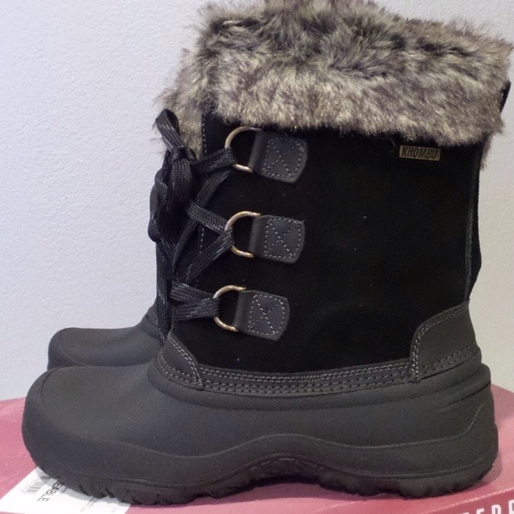 NEW KHOMBU SLOPE WINTER BOOTS BLACK ALL TERRAIN SIZE 10 WATERPROOF NIB - Picture 8 of 8